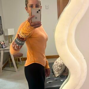 Orange Thermal Free People Shirt